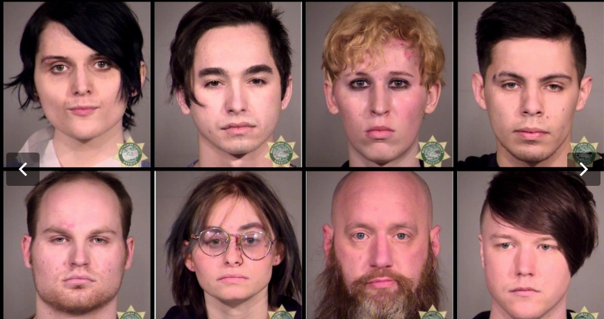 Antifa members arrest after attack on Portland on Joe Biden's first day as president
