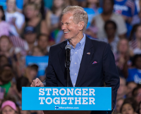 Bill Nelson speaking Hillary Clinton rally in Tampa, July 23, 2016 photo courtesy of Hillary For America